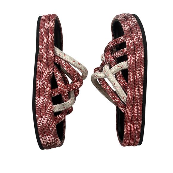 Rag & Bone Kris slip on strappy platform sandals rope slide sz 6 Preppy Designer - Picture 6 of 9